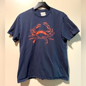J Crew Navy Graphic Tee with Crab print -Size M